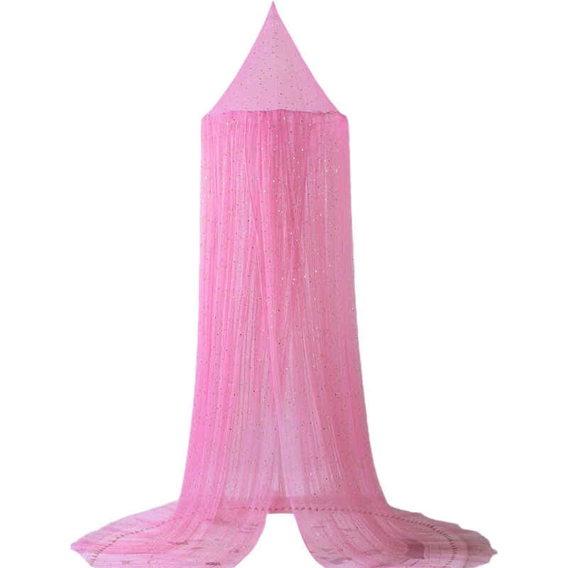 Baby Kids Bed Mesh Yarn Canopy Bedcover Mosquito Net Curtain Dome Hanging Tent: Hot Pink
