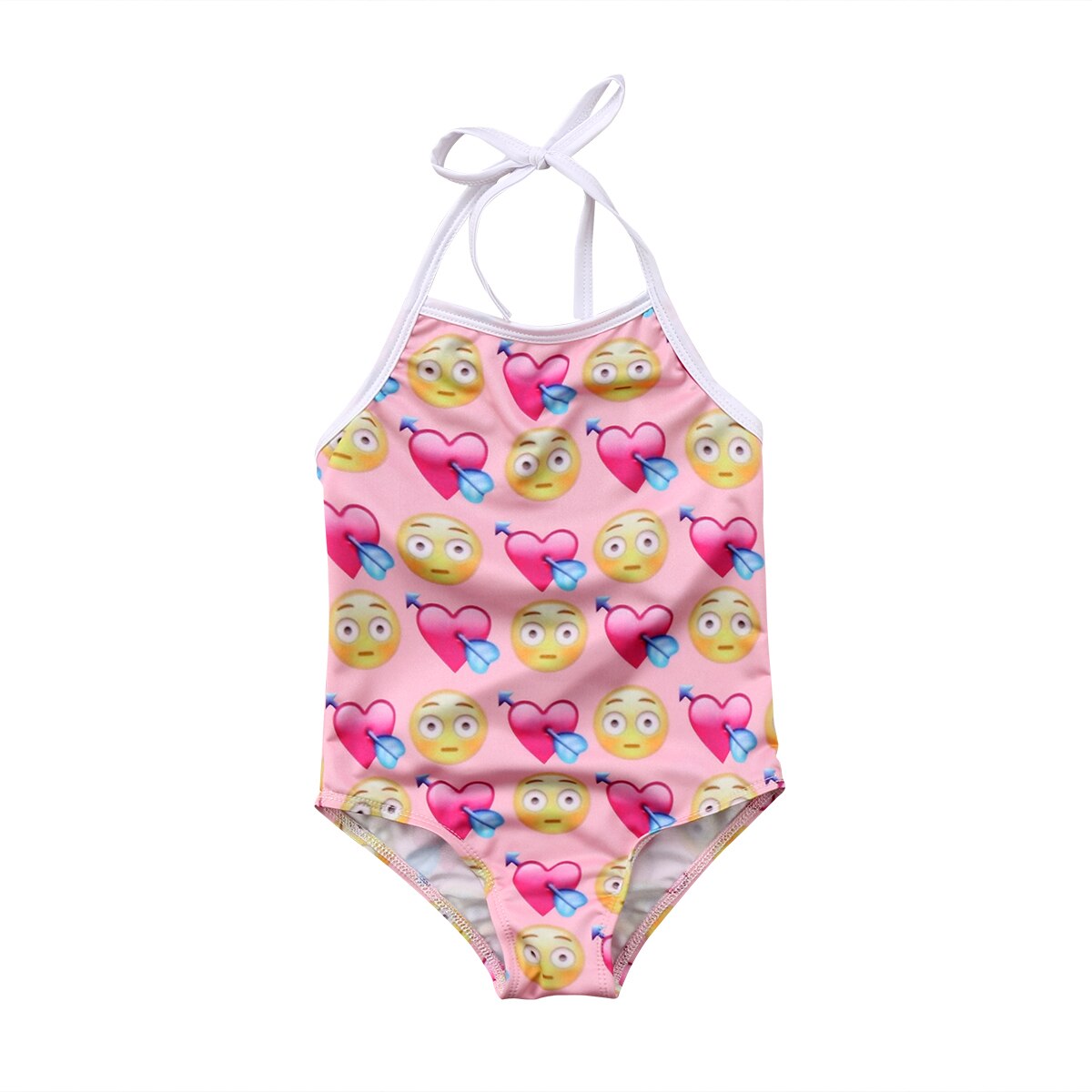 Een Stuk Pasgeboren Baby Meisje Hart door het hart Badpak Bader Zwemmen Pak 2-8Y