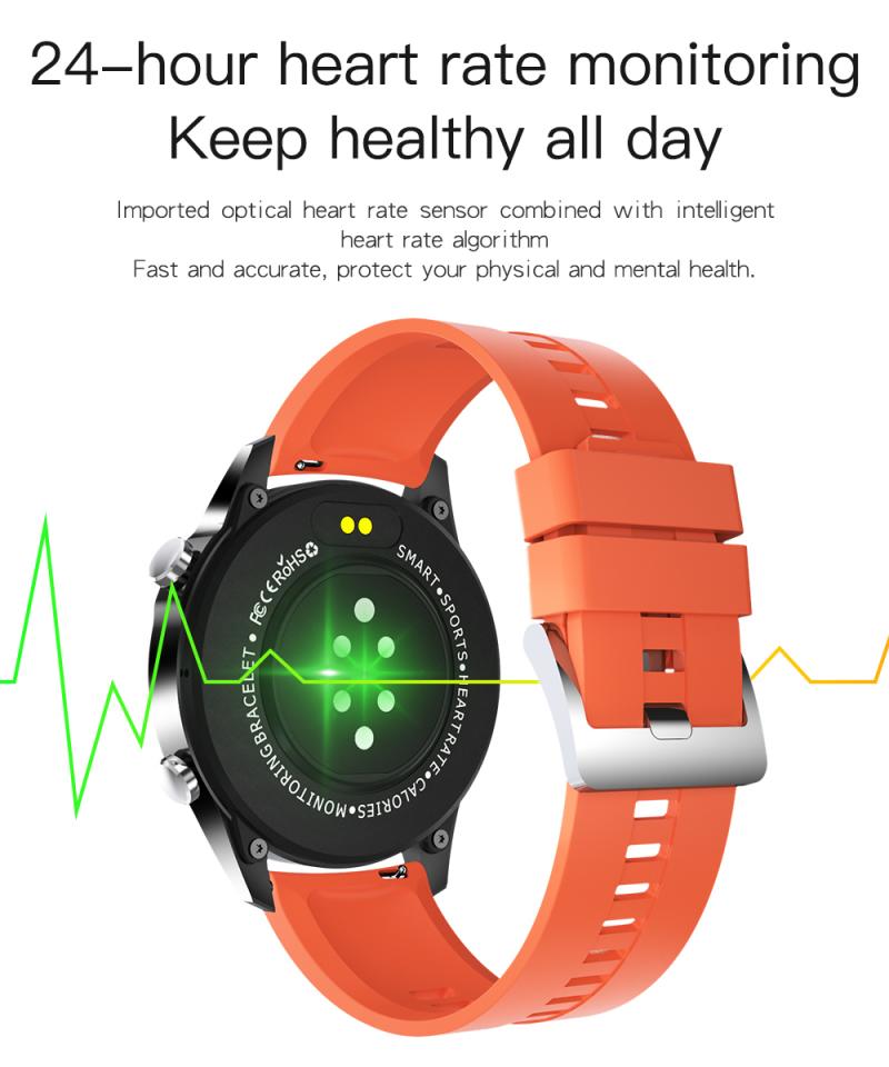Smartwatch - Bluetooth Call - Heart Rate, Blood Pressure, Blood Oxygen Monitor - 1.3" Round Screen