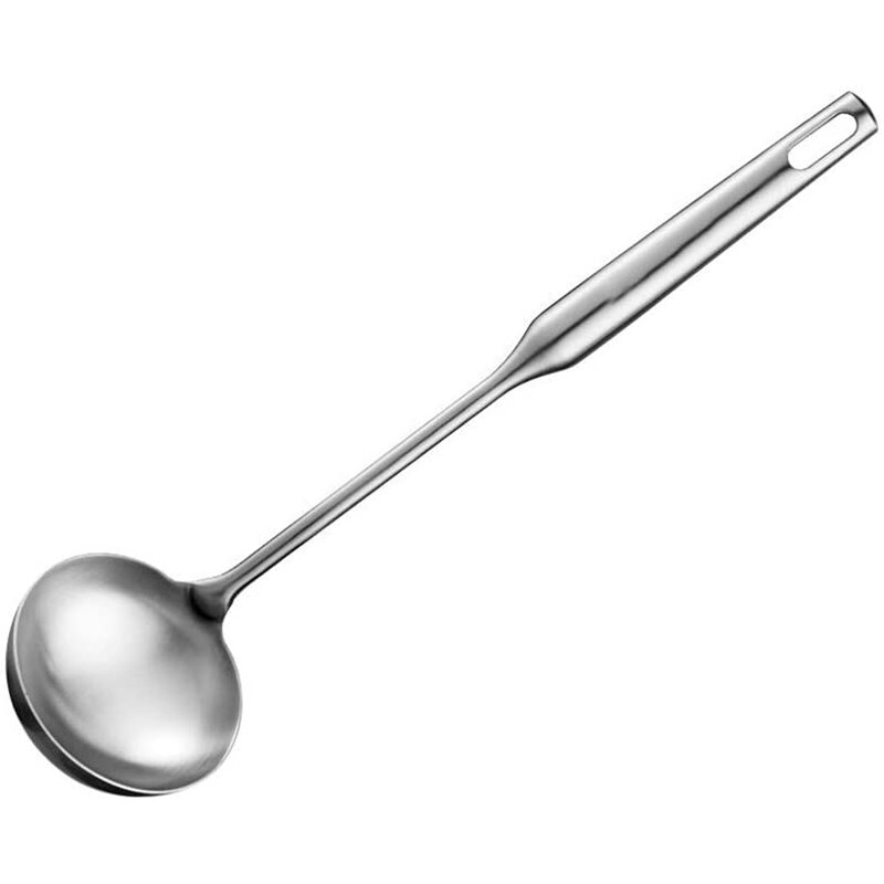 FJNATINH Wok-Set 2-teilig – Pfannenwender & Kochlöffel Aus Edelstahl Mit Holzgriff