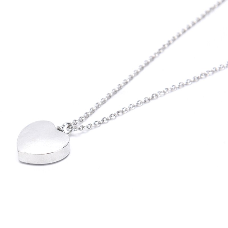 Heart Cremation Necklace for Ashes Jewelry Memorial Pet Urns Heart-shaped Pendant Memory Grandpa Necklaces Bag