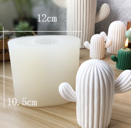 3D meat cactus plant plaster mold home decoration decorative candles mold Succulent cactus Candle forms simulator: L