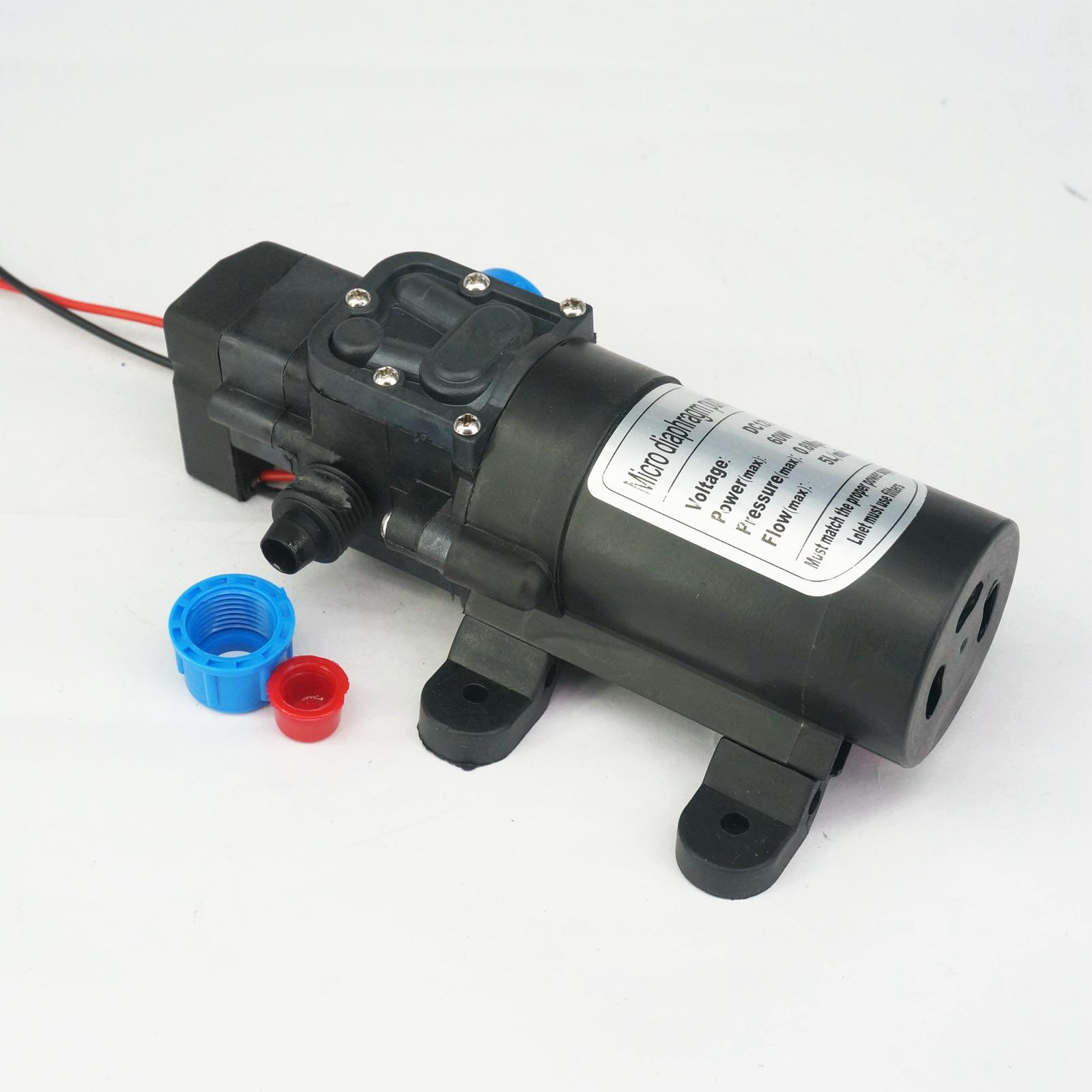 DC 12V 60W Micro Diaphragm Water Pump Self-priming Booster Pump Automatic Switch 300L/H Y2