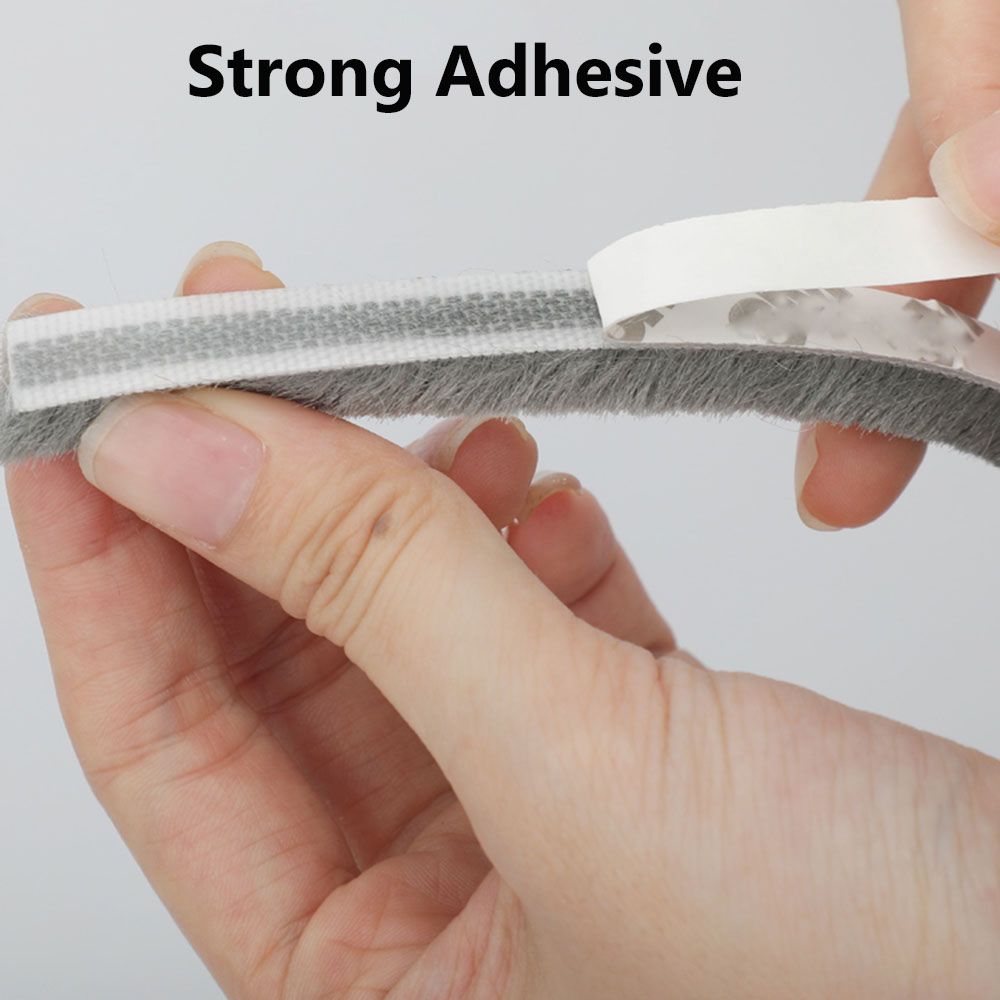 Auto-adesivo porta e janela escova de vedação Strip, Windproof Anti Insect Strip, Home Living Suprimentos, 5m