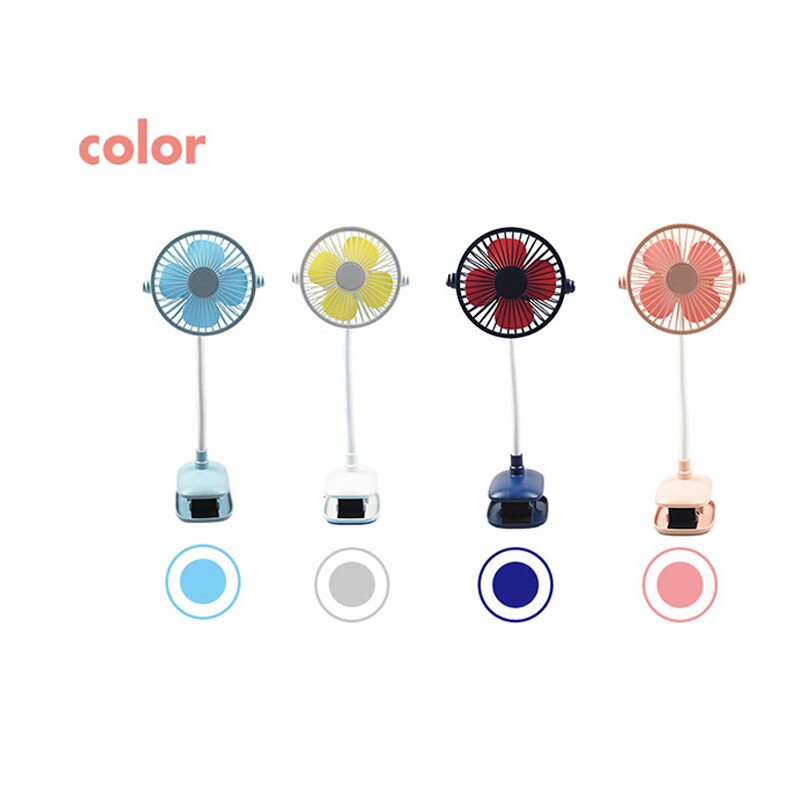 Usb Clip Small Fan Room With Light Mini Portable Charging Desktop Mute Small Fan Child Safety Fan Summer Home Essentials