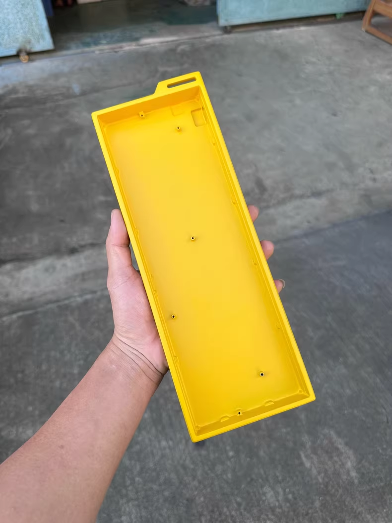 Funda para teclado de aleación de aluminio Gh60 Hm66, funda para teclado mecánico para juegos Cnc personalizado 60% para ordenador Wooting60he Mojo60 Xr60 Hm66: Oro