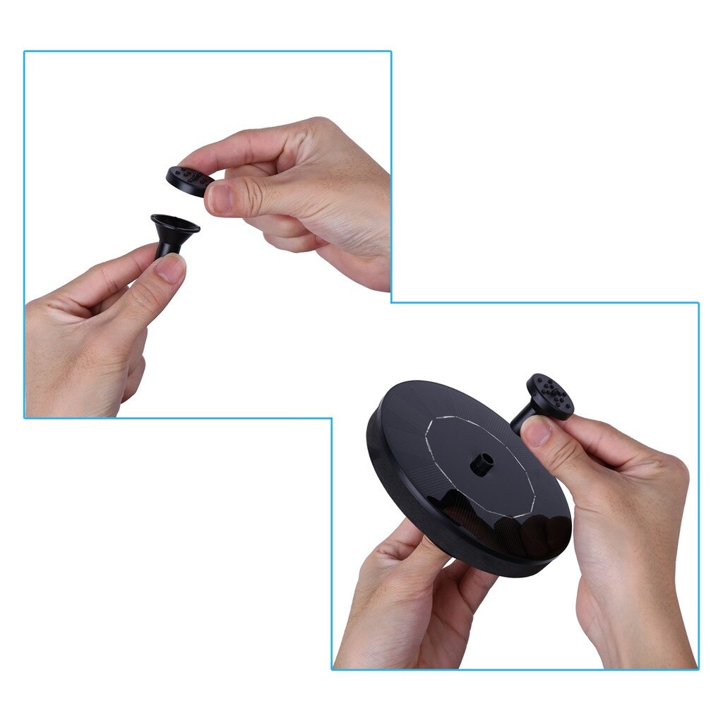 Mini Solar Power Water Fountain Garden Pool Pond 45cm Outdoor Solar Panel Bird Bath Floatin Garden Decoration piscina