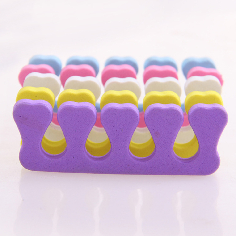 20 Pcs = 10 Pairs Nail Art Tenen Populaire Afscheiders Vingers Bezinksel Zachte Spons Beauty Tools Verdelers Manicure Pedicure Professionele