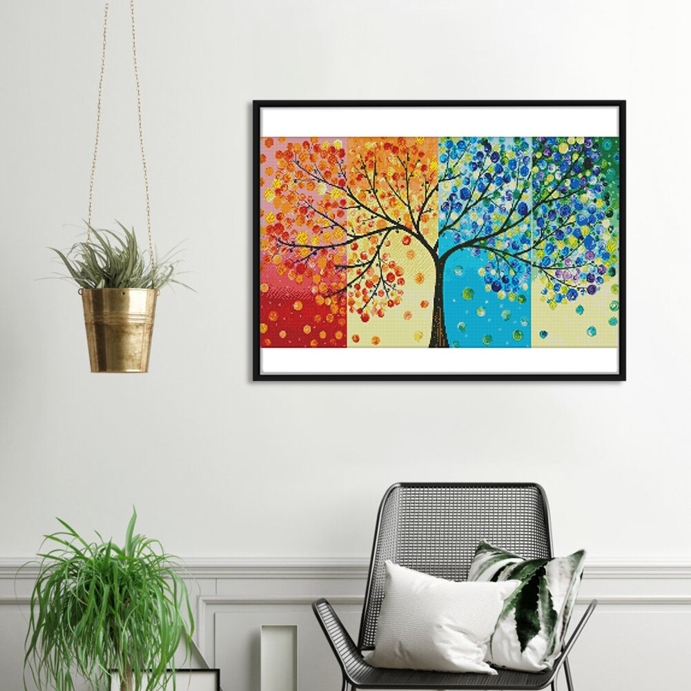 Canvas Kit Print Cross Stitch Wonderful Landscape 11CT Needlework DIY Stamp Interior Decoration Chinese Style Cross Stitch