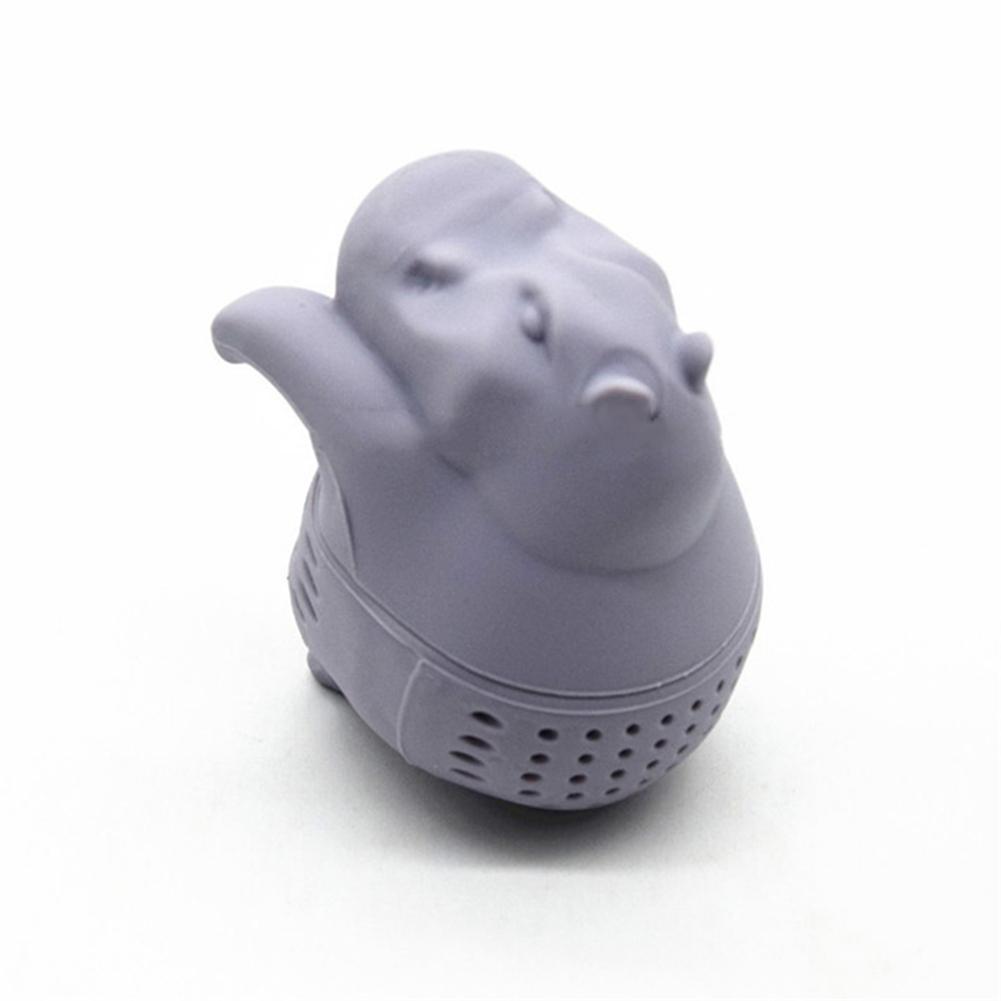 Mooie Siliconen Luie Luiaard/Hippo Thee-ei Zwart Theezeefje Losse Leaf Spice Thee Brouwen Gereedschap Drinkwares