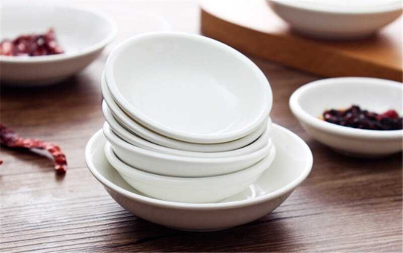Keramik Japanischen Restaurant Geschirr Kleine Tauch weiß Sojasauce Erzähler tablett platte Geschirr Würze Butter Untertasse Gerichte