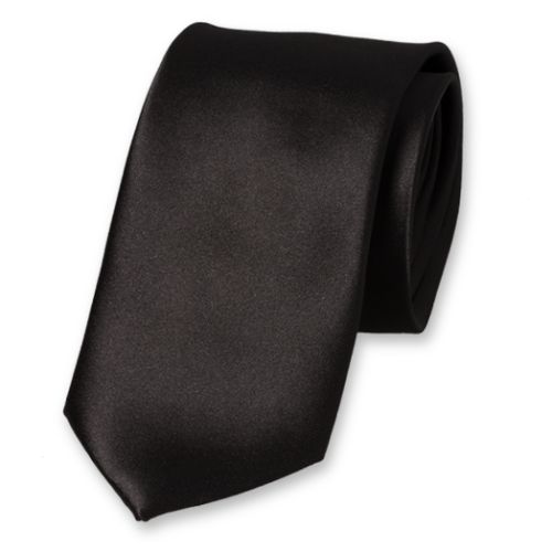 Cravate en Satin noir uni unisexe, Slim, classique, 5cm 9cm de largeur: 9cm Width Classic