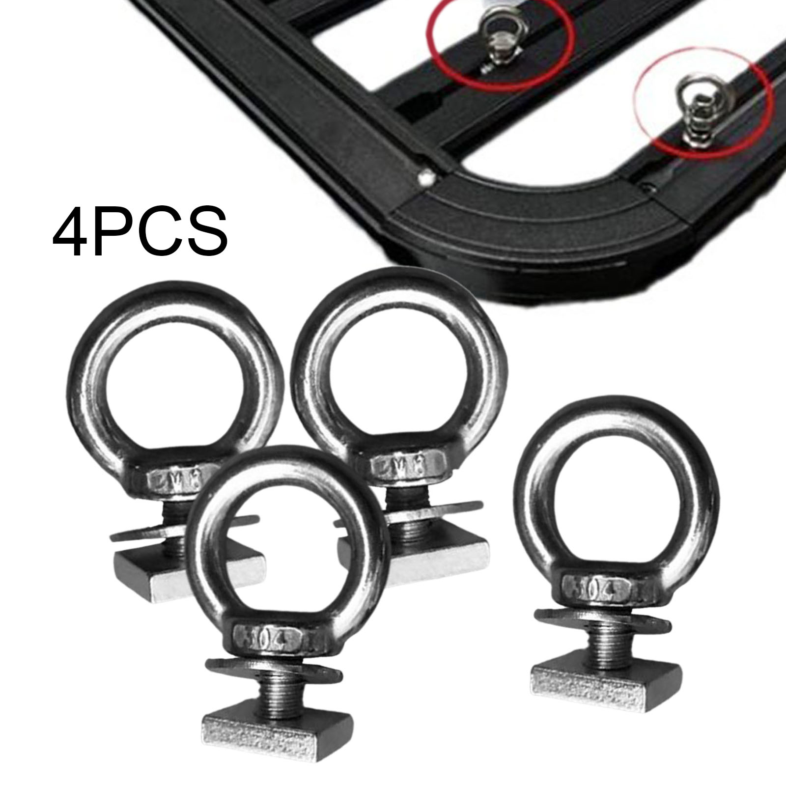 4x Roof Rack T Bolts Stainless Steel T Bolt Eye Nu... – Grandado