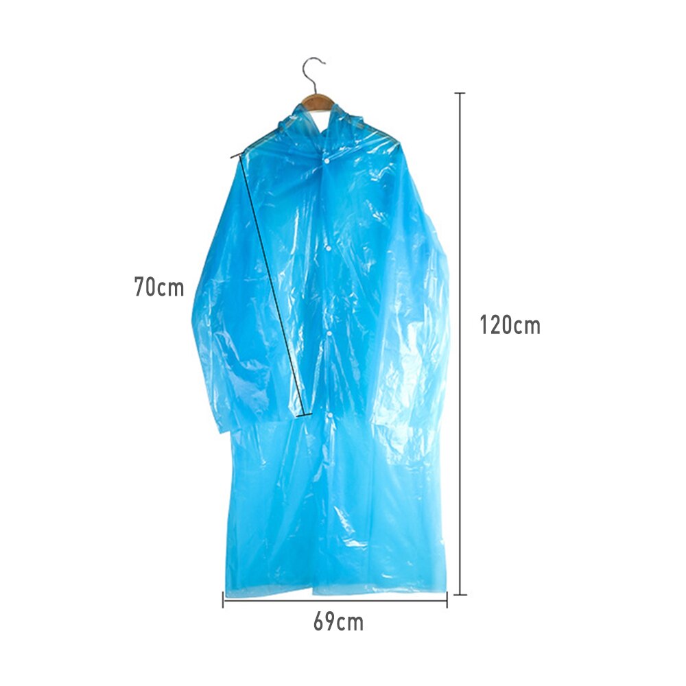 Nuovo Universale Usa E Getta Impermeabile Adulto Impermeabile di Emergenza Cappuccio poncho di Campeggio di Viaggio Cappotto di Pioggia Trasparente Impermeabili Vestito