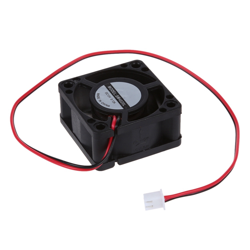 -2Pcs 12V Dc 2 Wire Computer Pc Cpu Cooling Case Fan - 40Mm x 40Mm x 20Mm & 40Mm x 40Mm x 10Mm