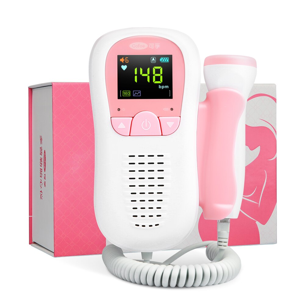 Cofoe Fetal doppler Household doppler monitor 2.0Mhz Fetal Heart rate Monitor for Pregnant woman Health Care