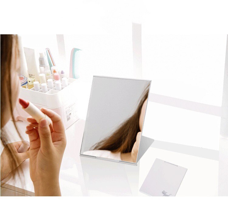 Archieven Kleine Spiegel Vouw Met Een Draagbare Spiegel Make-Up Spiegel Enkelzijdige Originaliteit Vrouw Vierkante Almirror Mini-Kaart