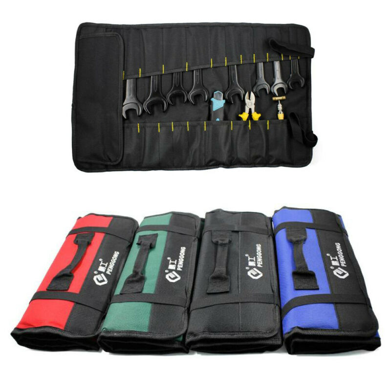 Auto Hardware Tool Roll Zakken Tang Schroevendraaier Spanner Case Pouch Red Bag Rollen Pocket Waterdichte Oxford Draagtas