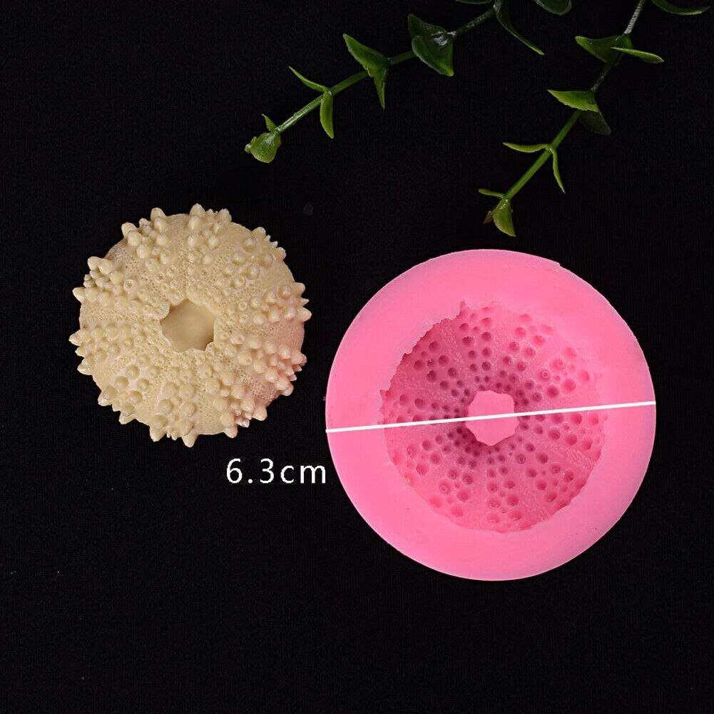 3D Zeester En Strand Zee Schelpen Silicone Mould Voor Cake Icing Decoratie: Round Shell