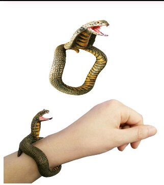 Symulacja wąż żywica bransoletka sztuczny wąż nowe zabawki straszny grzechotnik kobra przerażenie śmieszne urodziny zabawka na imprezę żart wybryk prezent: G