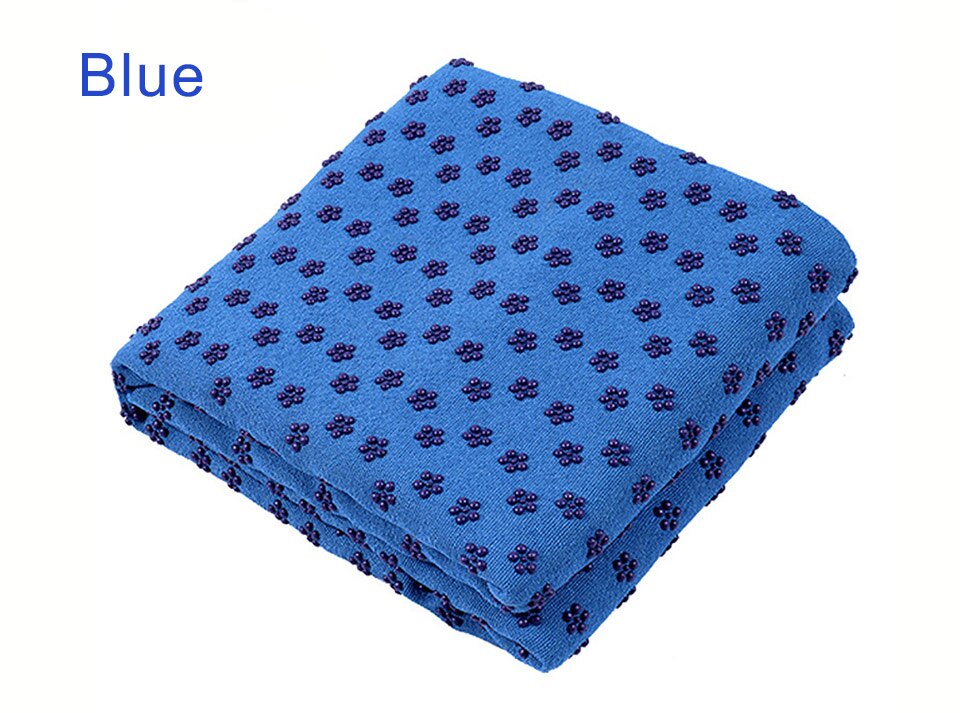 Non Slip Yoga Mat Cover Handdoek Anti Slip Microfiber Yoga Mat Maat 183Cm * 61Cm 72 ''X 24'' Handdoeken Pilates Dekens Fitness: Blauw