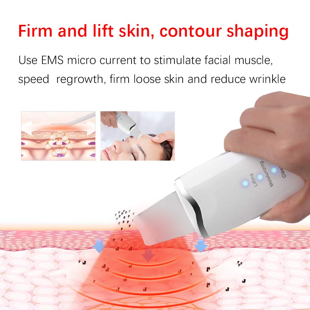 Épurateur à ultrasons pour la peau du visage, rechargeable, nettoyage des pores, à vibrations, outil destiné à l&#39;élimination des points noirs