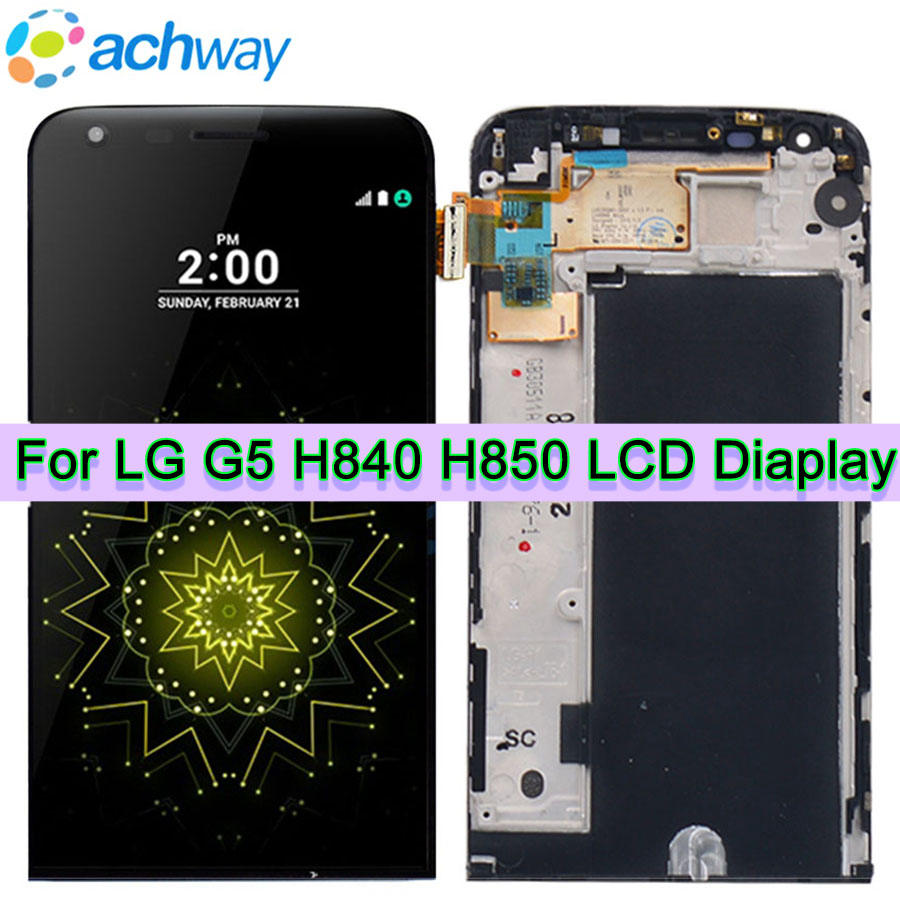 ORIGINELE voor LG G5 Lcd-scherm H850 H840 F700 Vervangend Voor LG G5 Display H860 Touch Screen Digitizer Vergadering met frame H830
