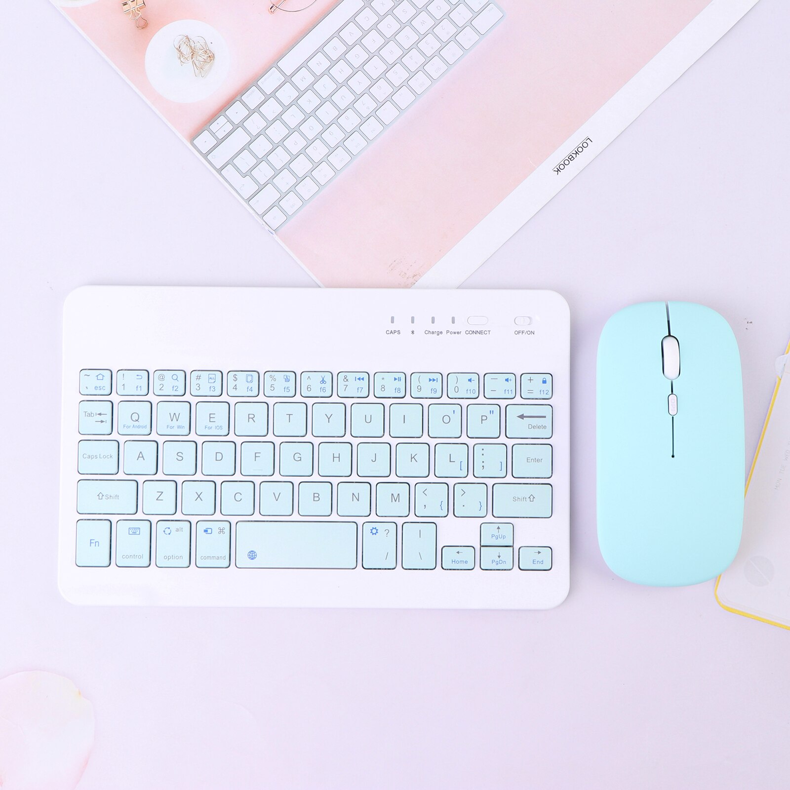 Tablet Wireless Keyboard For iPad Pro 11 12.9 10.5 Teclado, Bluetooth-compatible Keyboard Mouse For iPad 8th 7th Air 4 3 2: Green