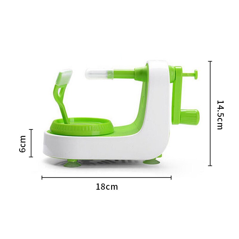 Máquina peladora de manzana multifuncional con manivela, pelador de frutas para el hogar con cortador de manzana, para la comodidad de la cocina: Z-Green apple peeler