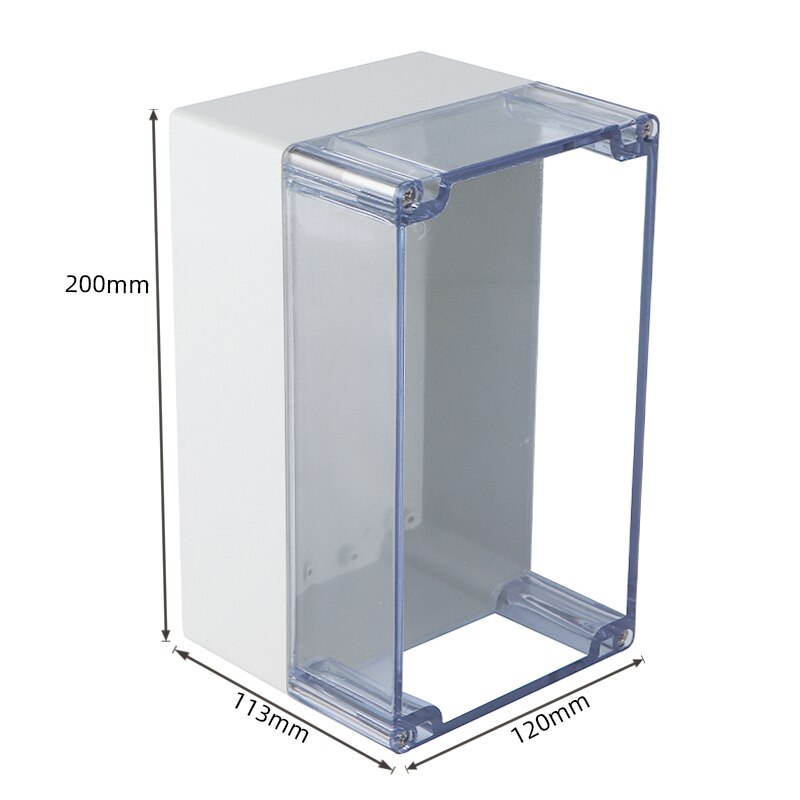 Electrical junction box DIY outdoor electric box project box ABS waterproof plastic shell monitoring power box plastic case: 200x120x113