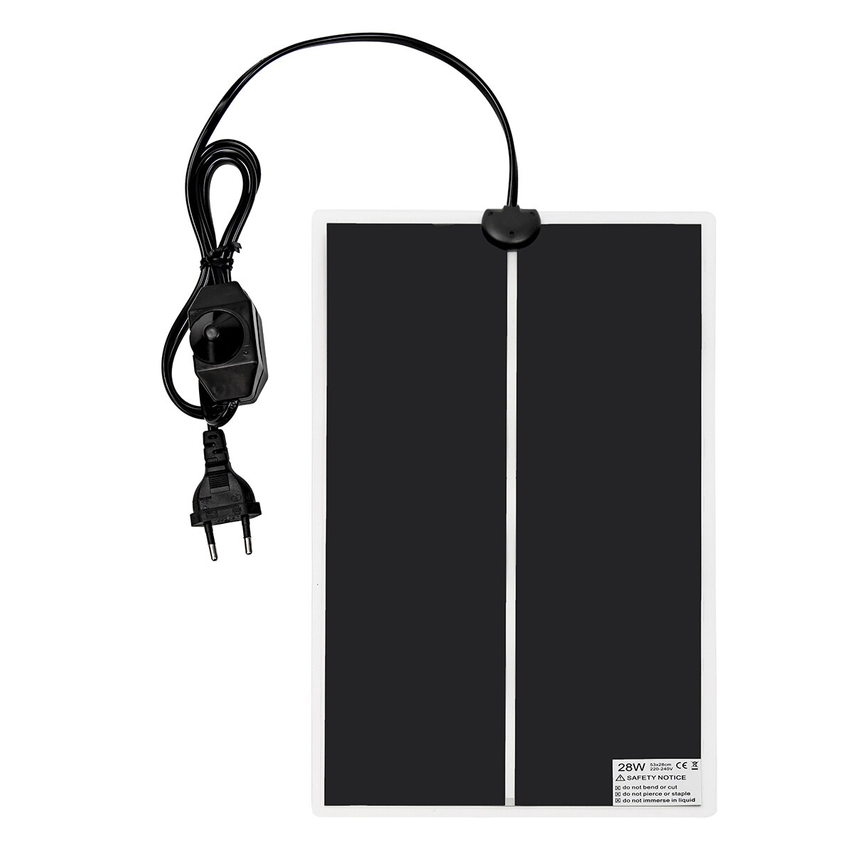 Alfombrilla de calor para terrario y Reptiles de 5-45W, almohadilla calefactora para mascotas, regulador ajustable de temperatura, suministros para Reptiles: 28W