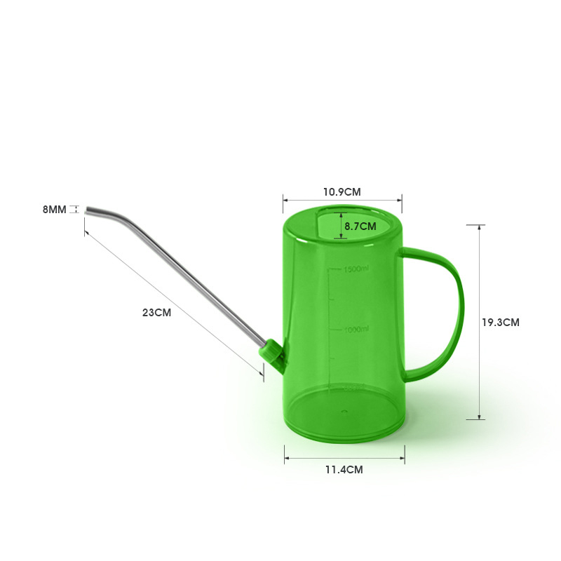 1/1.5/2L Lange Mond Gieter Huishoudelijke Transparante Gieter Tuin Gieter Tool Grote Capaciteit Plant Gieter: Bordeaux