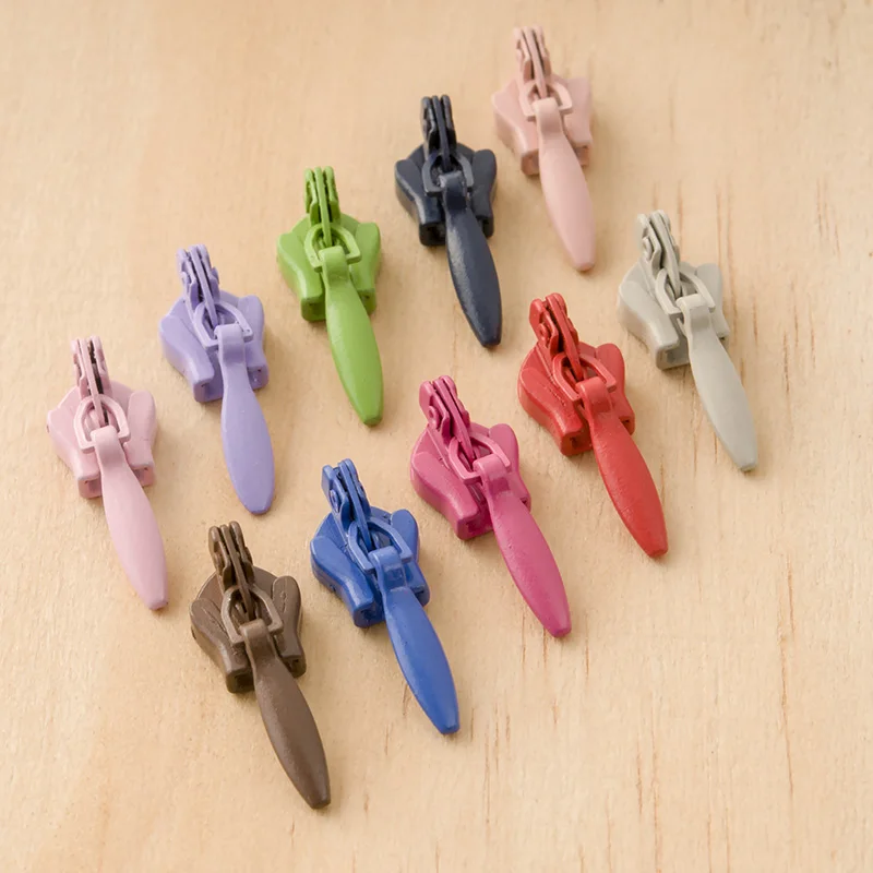 10pcs Invisible Zipper Slider Puller Instant Zipper Repair Kit Replacement For Zipper Head DIY Sewing Clothes TJ8515