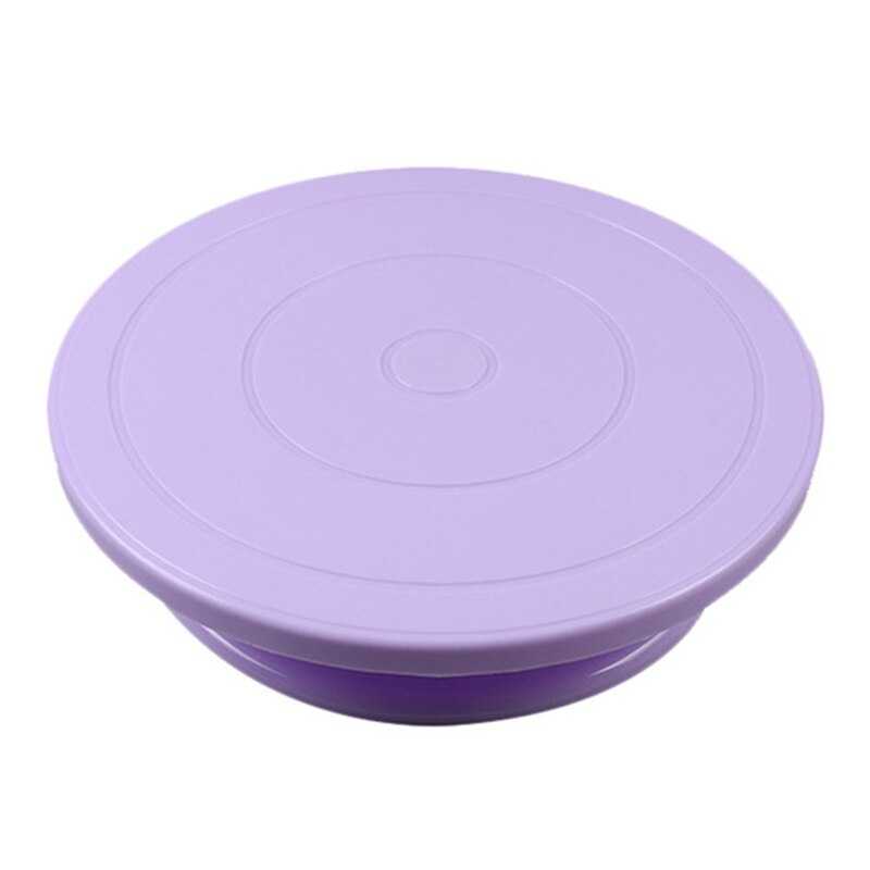 Bandeja giratoria para tortas, herramientas de decoración de pasteles, suministros de mesa rotativa, accesorios para repostería: purple