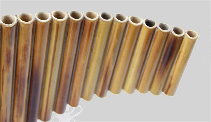 Pan Flute 15 Pipes Natural Bamboo Wind Instrument Panpipe G / F Key Flauta Xiao Handmade Panflute Flauta Musical Instruments
