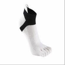 5 pares/lote verão meias masculinas de algodão cinco dedos meias curtas de alta qualidade: Branco