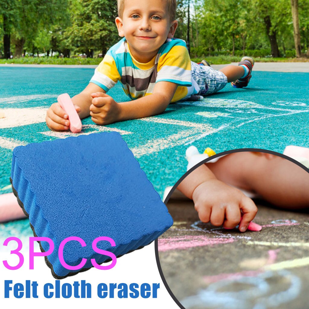 3Pcs Chalk Eraser Durable Whiteboard Chalk Eraser Blackboard For Erasable Dry Erase School Supplies 4.10