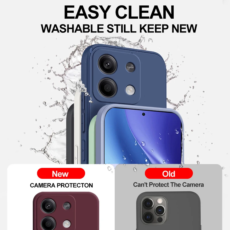 Redmi nota 13 pro 4g caso de silicone líquido macio tpu capa para xiaomi redmi nota 13 note13pro plus note13 pro 5g caso telefone