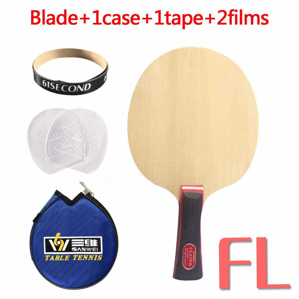 Original Sanwei FEXTRA 7 Table Tennis Blade 7 Ply Wood Racket Ping Pong Bat Paddle: FL with Y 1 case