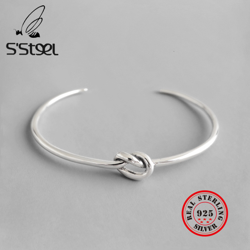 S'steel Echt 925 Sterling Zilveren Armbanden Voor Vrouwen Dames Armband Ronde Resizable Argent Manchette Femme Regalos Para Mujer