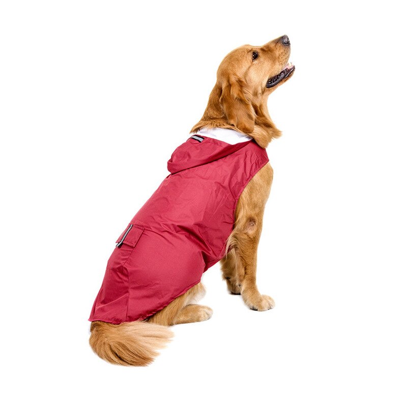 Chubasquero impermeable para mascotas, ropa para perros grandes, abrigo al aire libre, chaqueta de lluvia reflectante, Golden Retriever, Labrador, Husky, poncho grande
