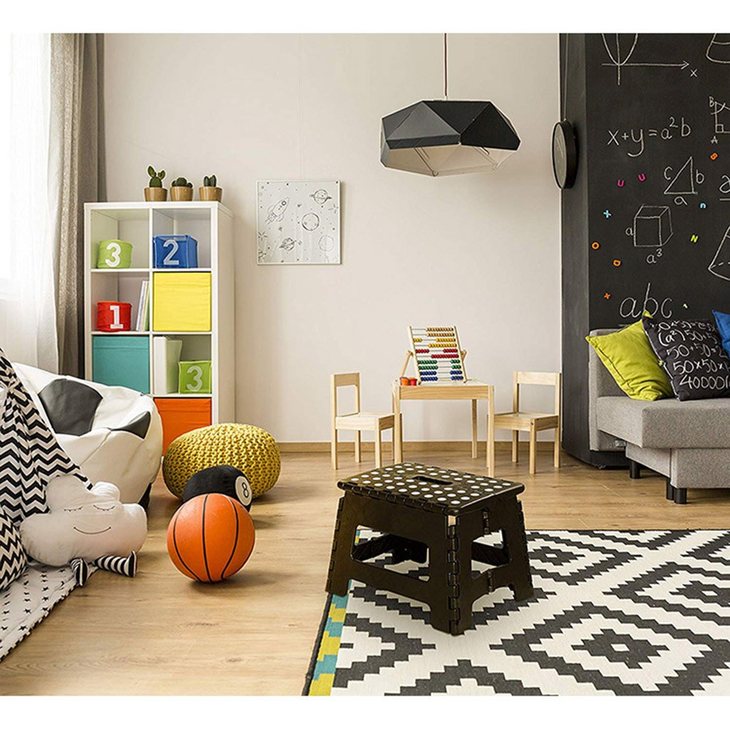 Foldable Step Stool Bench Plastic Adult Collapsible Foot Stool For Outdoor Rest