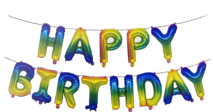 16 Inch Letters Gelukkige Verjaardag Folie Ballonnen Gelukkige Verjaardag Partij Decoratie Kids Alfabet Air Ballonnen Baby Shower Benodigdheden: 8