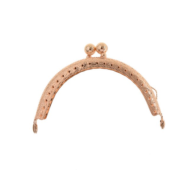 8.5Cm Metalen Portemonnee Frame Handvat Maken Kus Sluiting Lock Clutch Bag Portemonnee Handtas Accessoires Brons Tone Tassen onderdelen: Gold