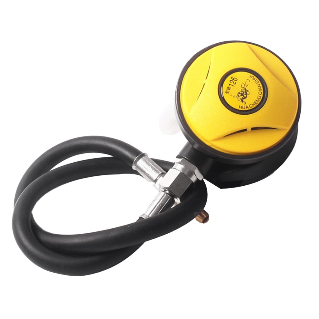 Sucba Duiken Ademhaling Regulator-Snorkelen Verstelbare Tweede Fase Regulator Octopus Voor Explorer Diver, Geel, 77Cm