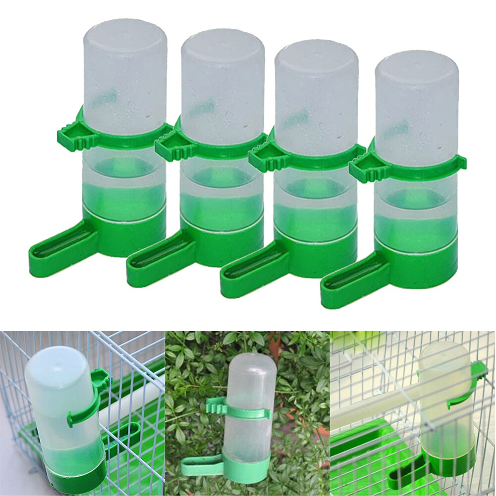 4pcs Aviary Birds Water Bottle Pet Feeder Waterer Clip Drinking Bowls for Birds Budgie Cockatiel Lovebird Farming Equipment