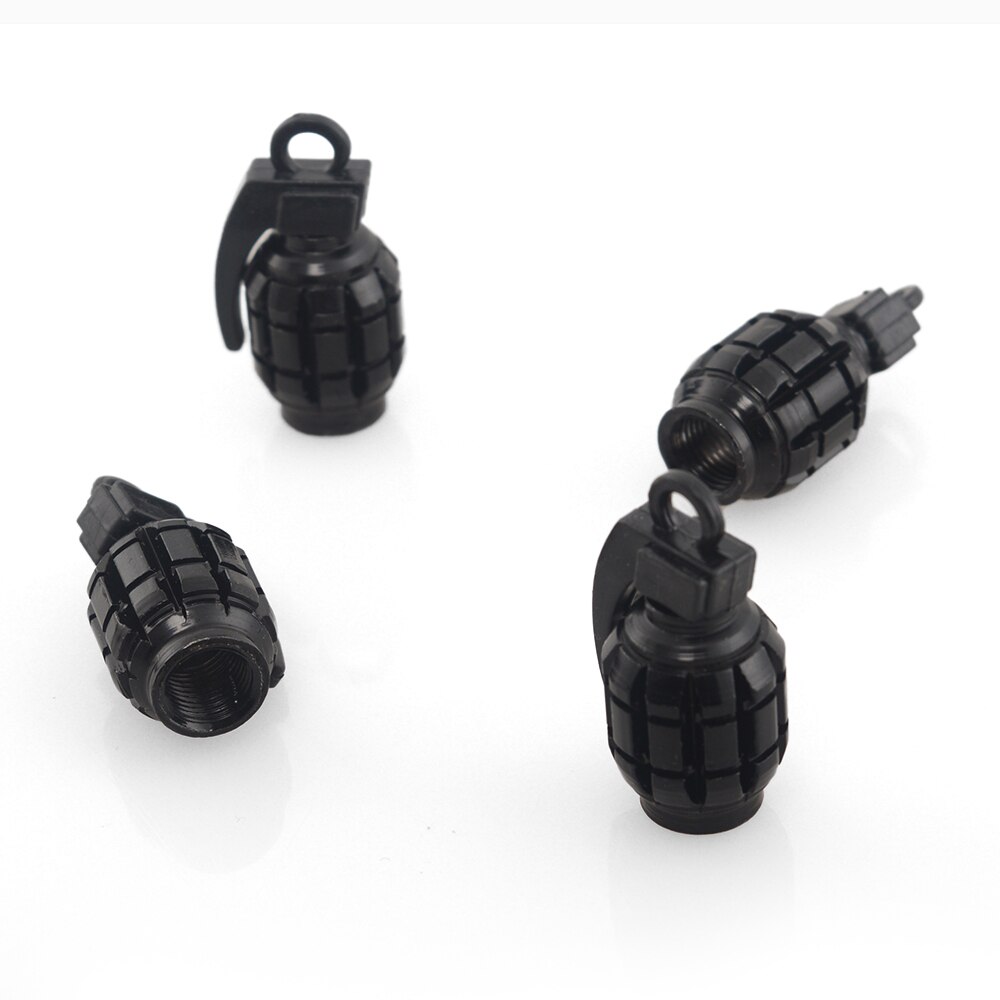 4 Stuks Fiets Ventieldopjes Dust Covers Fiets Voor Mtb Bmx Auto Ventiel Accessoires: Black