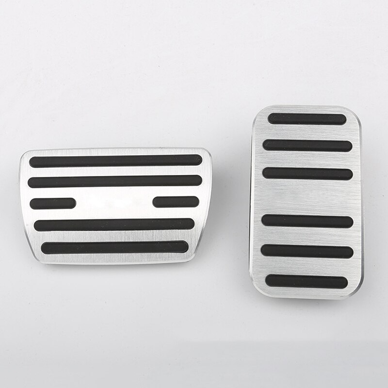 Aluminium Auto Voetpedalen Brandstof Gaspedaal Rempedaal Cover Voor Honda Civic 10 10th accessoires: Silver