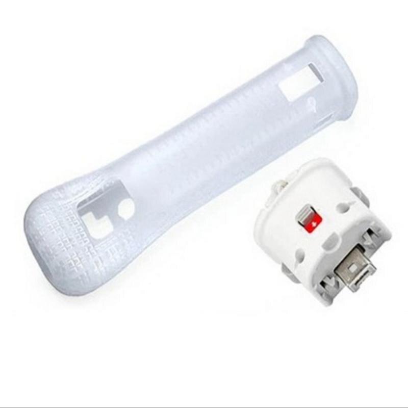 For Nintendo Wii Motion Plus Adapter Sensor Handle Accelerator Intensifier & Silicon Case Remote Controller Motion Enhancer