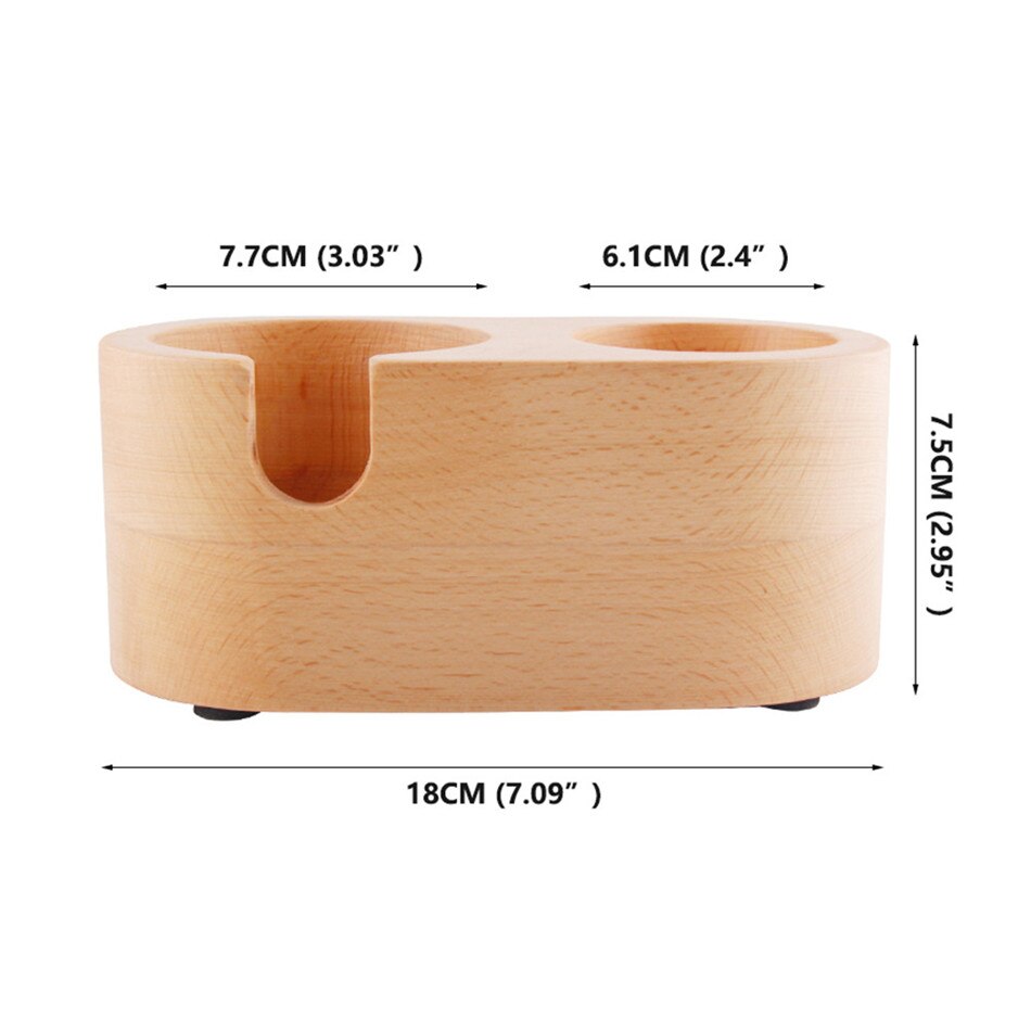 TTLIFE reutilizable, soporte de seguridad para café de madera de Barista, soporte para Espresso, accesorios para máquina Base, juegos de café: A001